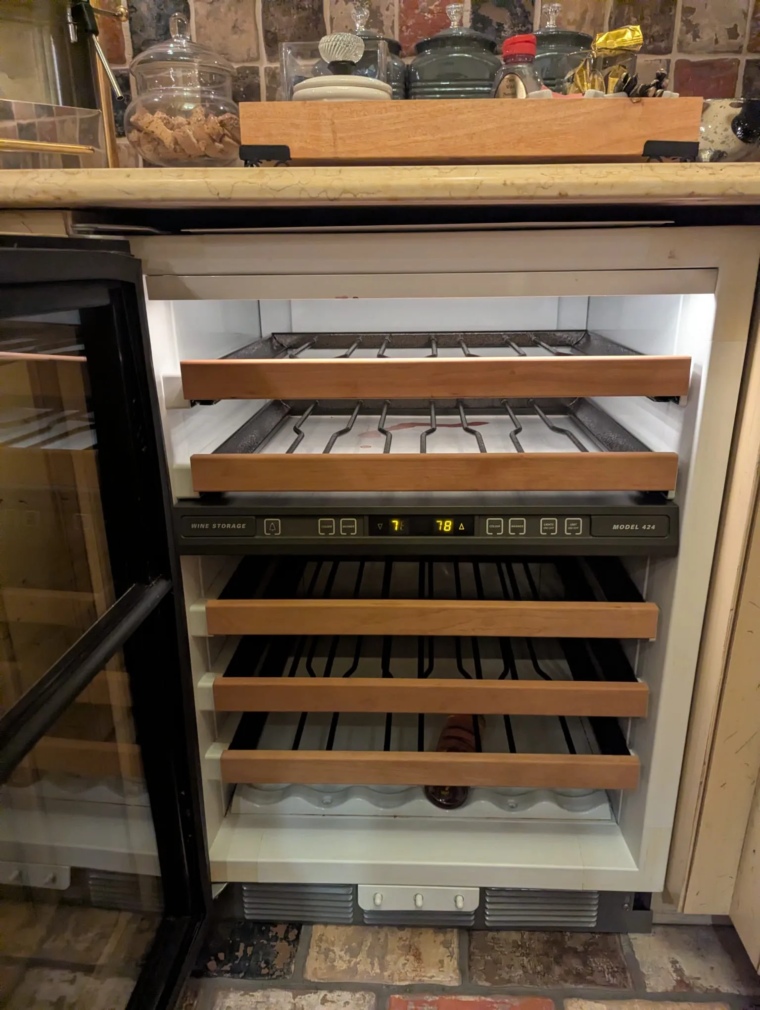 Sub-Zero Model 424 Wine Storage Repair — completed appliance repair project